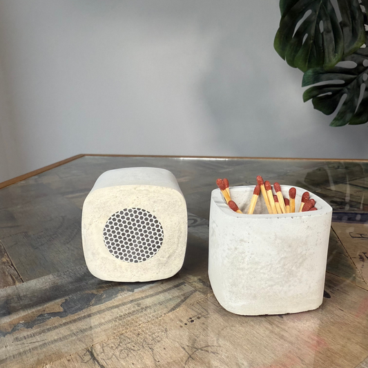 Square Concrete Match Stick Pot