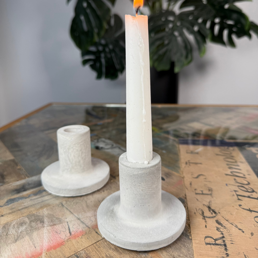 Scandi style concrete candle holder