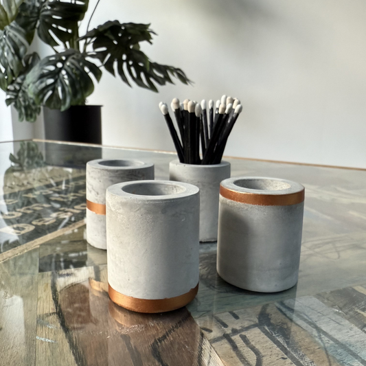 Concrete Match Stick Pot