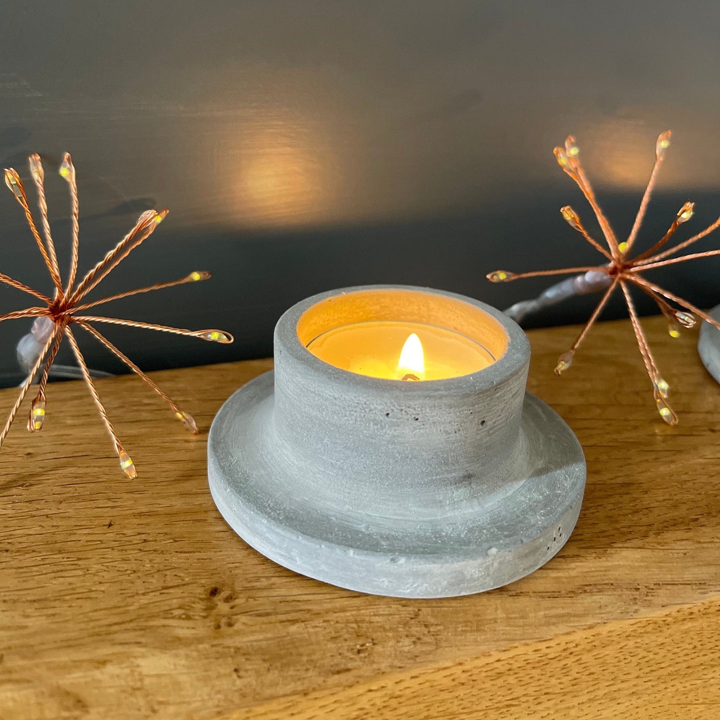 Scandi style Tea-Light Concrete Candle Holder