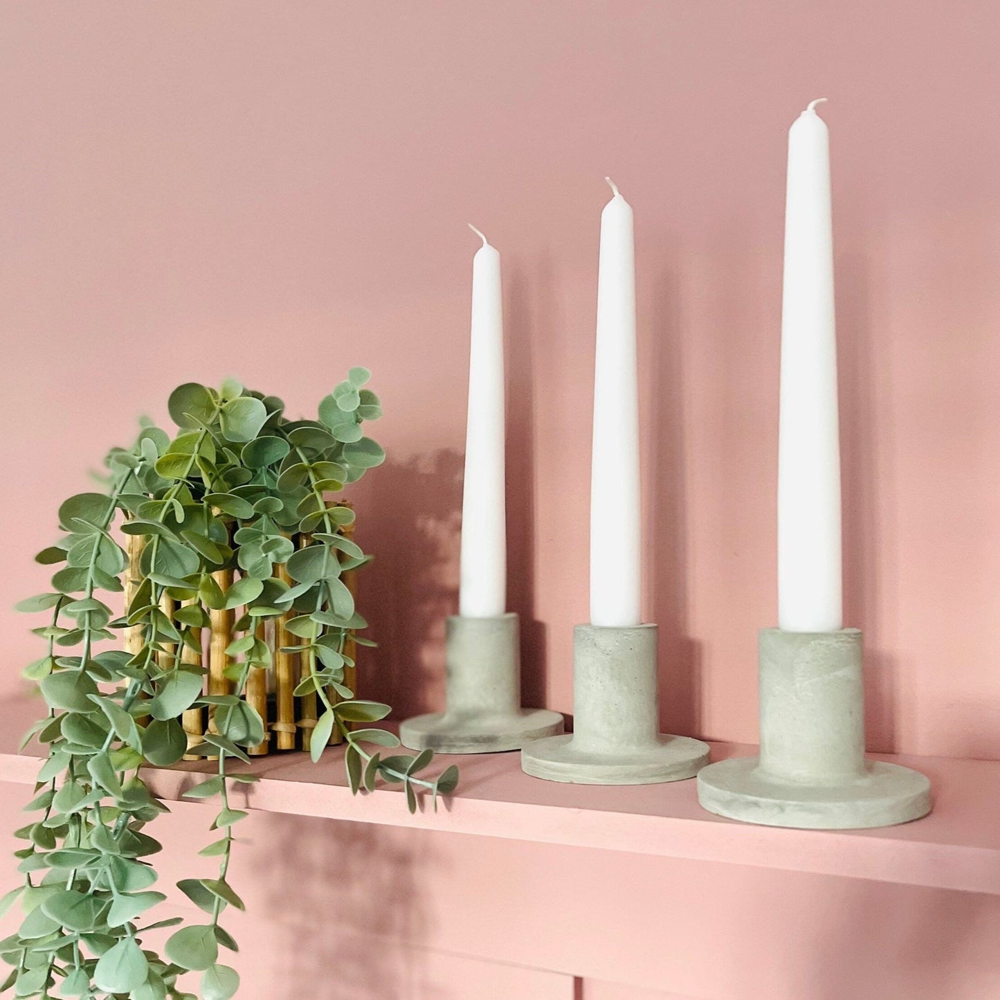 Scandi style concrete candle holder