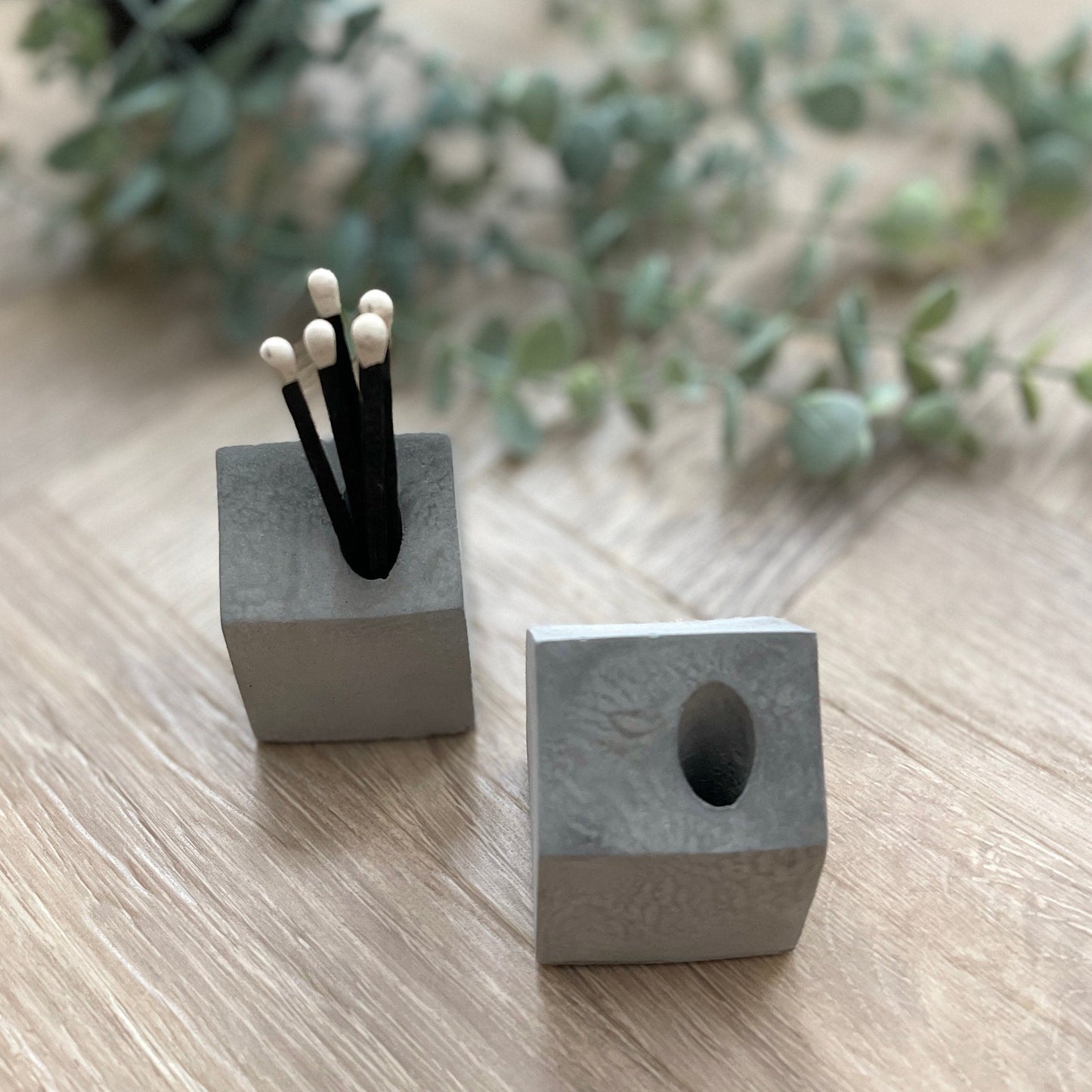 Concrete House Match Stick Holder