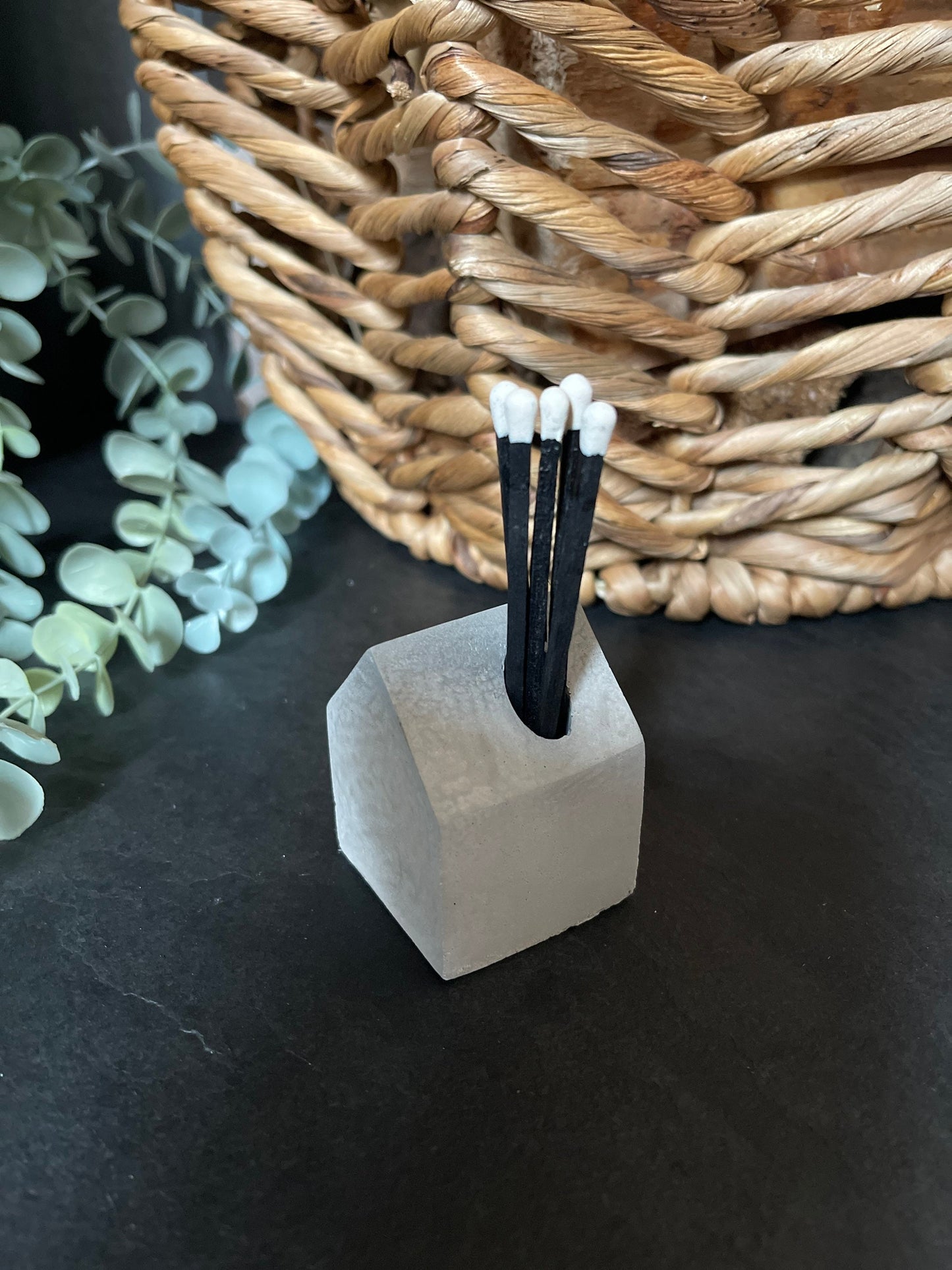 Concrete House Match Stick Holder