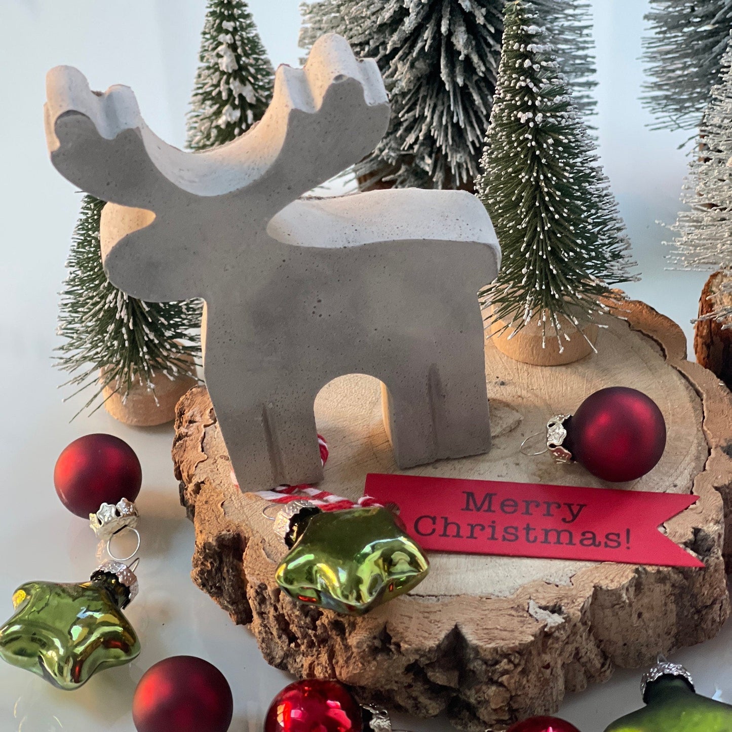 Concrete Christmas Reindeer Christmas Decoration